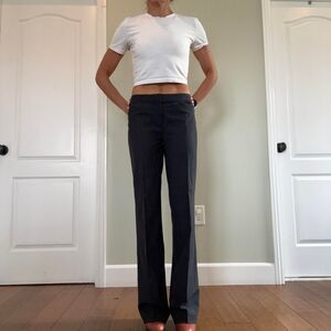 Theory Women's Black and Grey Trousers